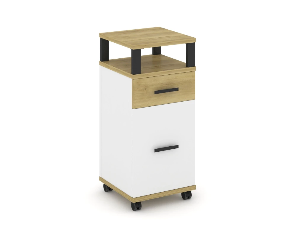 Тумба мобильная 1 ящ. 1 распаш. фасад с надставкой CN.TUM-012 B 420x420x949 Концепт / Concept