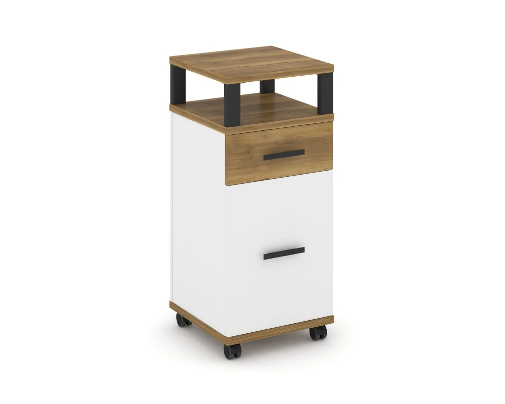 Тумба мобильная 1 ящ. 1 распаш. фасад с надставкой CN.TUM-012 B 420x420x949 Концепт / Concept