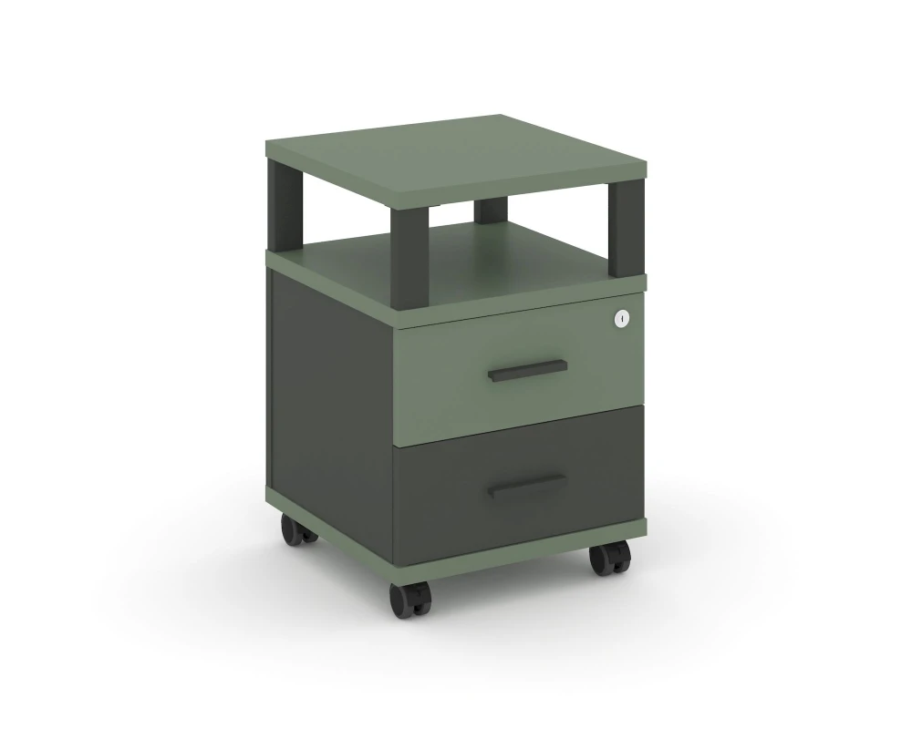 Тумба мобильная 2 ящ. с надставкой CN.TUM-002 A 420x420x615 Концепт / Concept