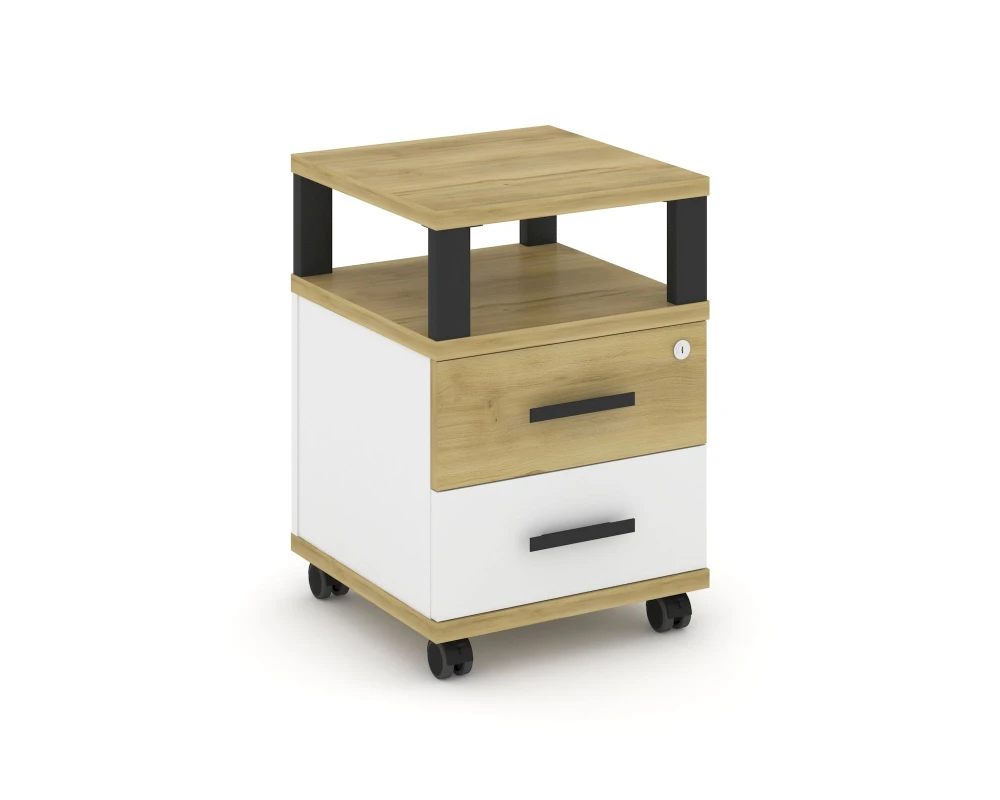 Тумба мобильная 2 ящ. с надставкой CN.TUM-002 B 420x420x615 Концепт / Concept