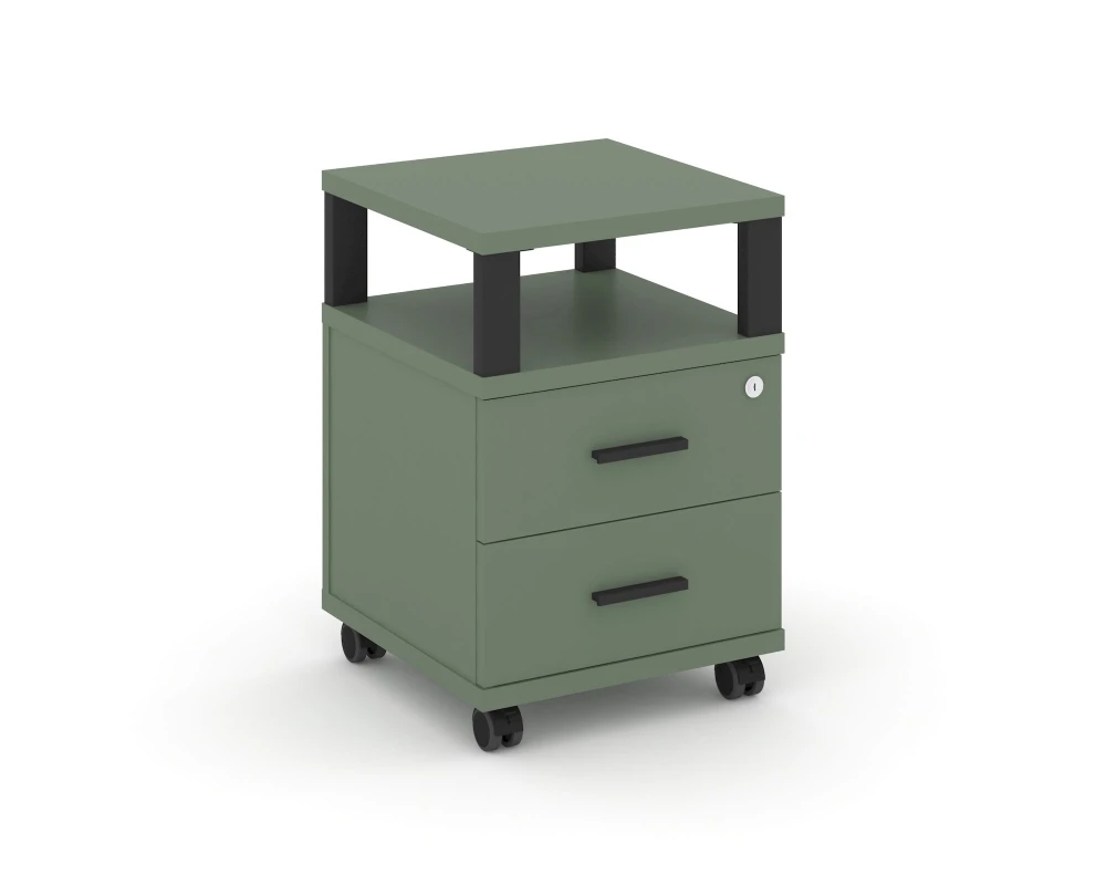 Тумба мобильная 2 ящ. с надставкой CN.TUM-002 B 420x420x615 Концепт / Concept