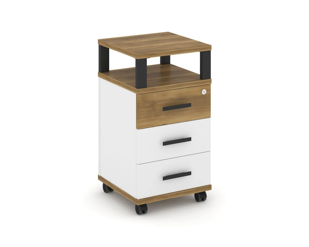 Тумба мобильная 3 ящ. с надставкой CN.TUM-004 B 420x420x782 Концепт / Concept