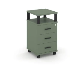 Тумба мобильная 3 ящ. с надставкой CN.TUM-004 B 420x420x782 Концепт / Concept images