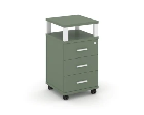 Тумба мобильная 3 ящ. с надставкой CN.TUM-004 W 420x420x782 Концепт / Concept images