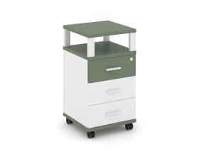 Тумба мобильная 3 ящ. с надставкой CN.TUM-004 W 420x420x782 Концепт / Concept images