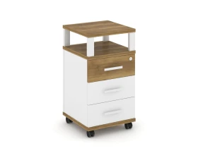 Тумба мобильная 3 ящ. с надставкой CN.TUM-004 W 420x420x782 Концепт / Concept images
