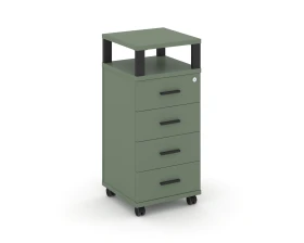Тумба мобильная 4 ящ. с надставкой CN.TUM-006 B 420x420x949 Концепт / Concept images