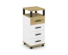 Тумба мобильная 4 ящ. с надставкой CN.TUM-006 B 420x420x949 Концепт / Concept images