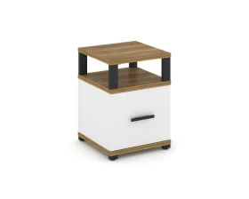 Тумба приставная 1 распаш. фасад с надставкой CN.TUP-005 W 420x420x583 Концепт / Concept images