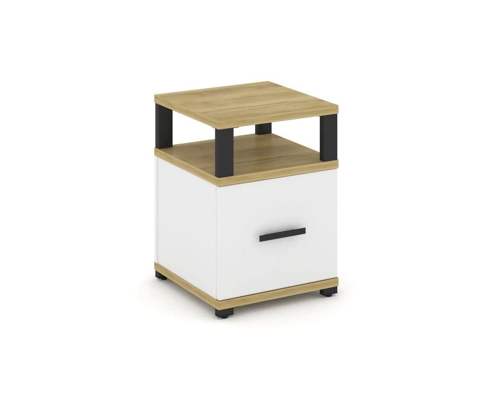 Тумба приставная 1 распаш. фасад с надставкой CN.TUP-005 W 420x420x583 Концепт / Concept