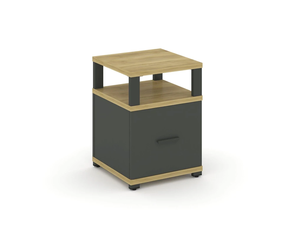 Тумба приставная 1 распаш. фасад с надставкой CN.TUP-005 W 420x420x583 Концепт / Concept
