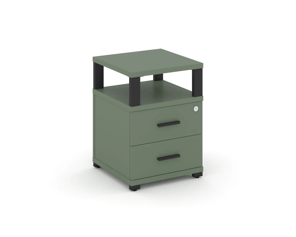 Тумба приставная 2 ящ. с надставкой CN.TUP-002 B 420x420x583 Концепт / Concept