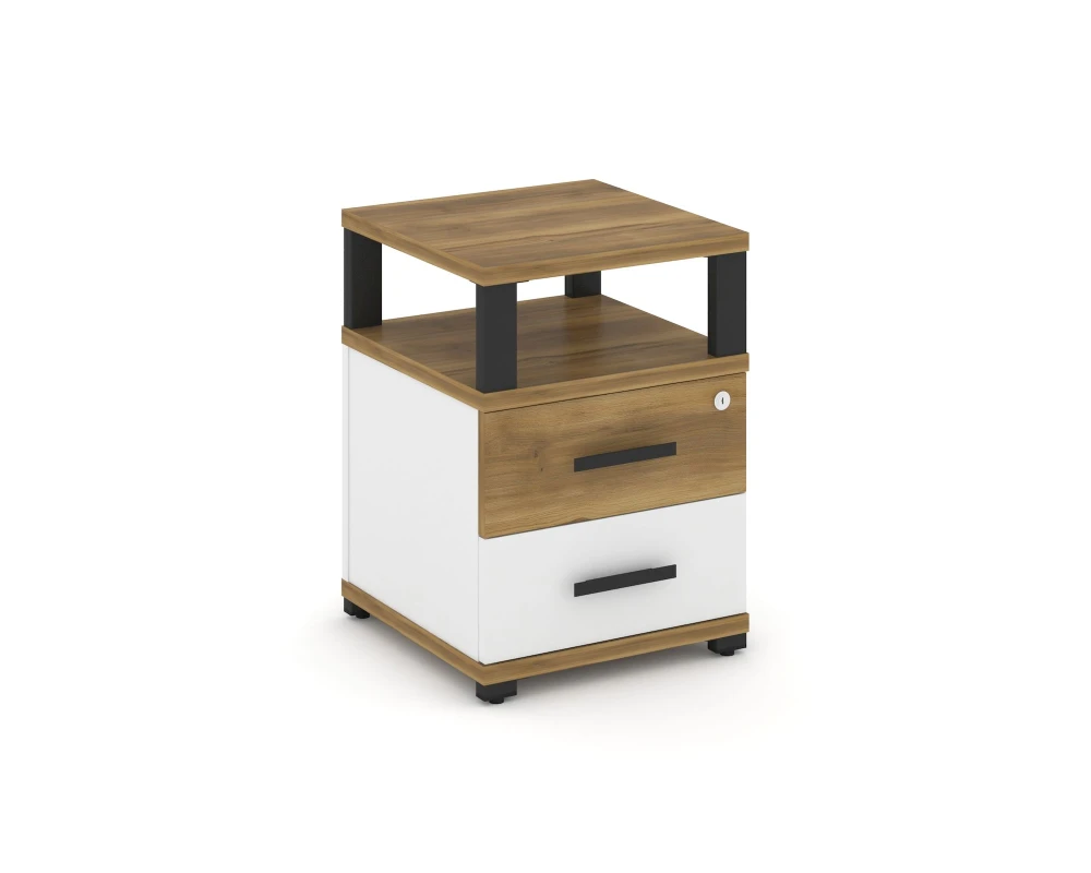 Тумба приставная 2 ящ. с надставкой CN.TUP-002 W 420x420x583 Концепт / Concept