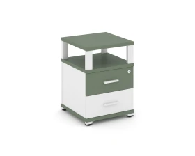Тумба приставная 2 ящ. с надставкой CN.TUP-002 W 420x420x583 Концепт / Concept images