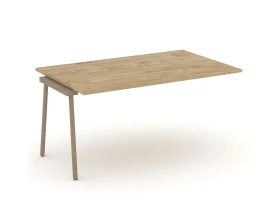 Проходной наборный элемент переговорного стола на плоскоовальной трубе 158x98x75 Эстетика / Estetica images