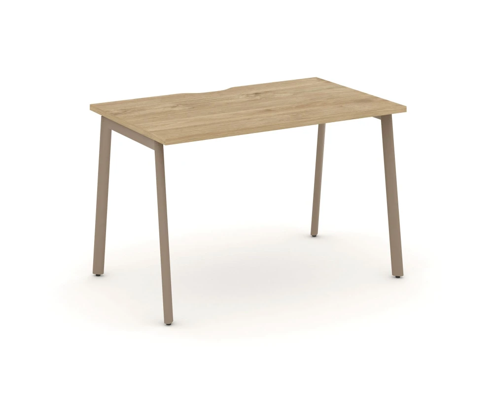 Стол рабочий с вырезом на плоскоовальной трубе 118x73x75 Эстетика / Estetica