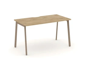 Стол рабочий с вырезом на плоскоовальной трубе 138x73x75 Эстетика / Estetica images