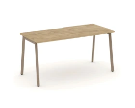 Стол рабочий с вырезом на плоскоовальной трубе 158x73x75 Эстетика / Estetica images