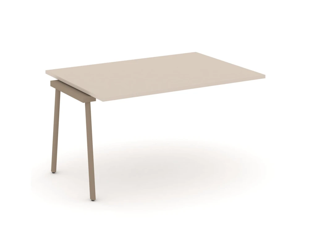 Проходной наборный элемент переговорного стола на плоскоовальной трубе 138x98x75 Эстетика / Estetica