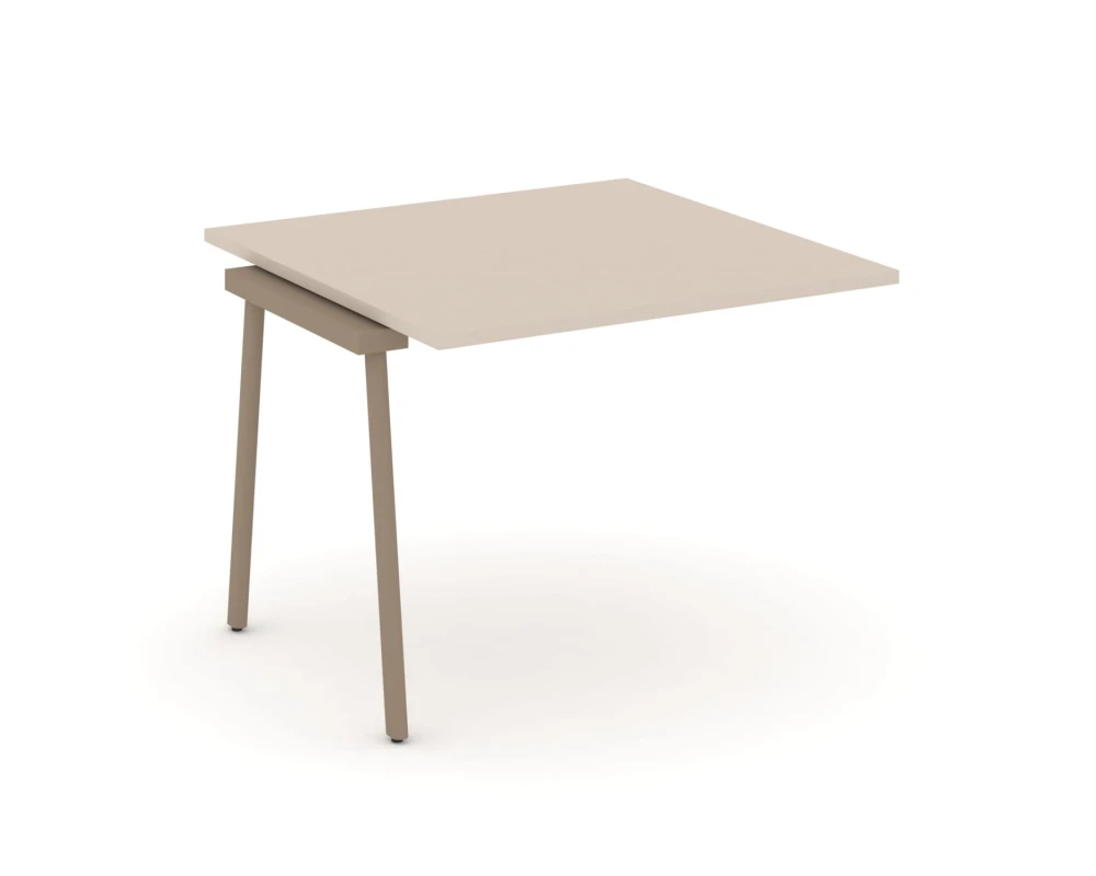 Проходной наборный элемент переговорного стола на плоскоовальной трубе 98x98x75 Эстетика / Estetica