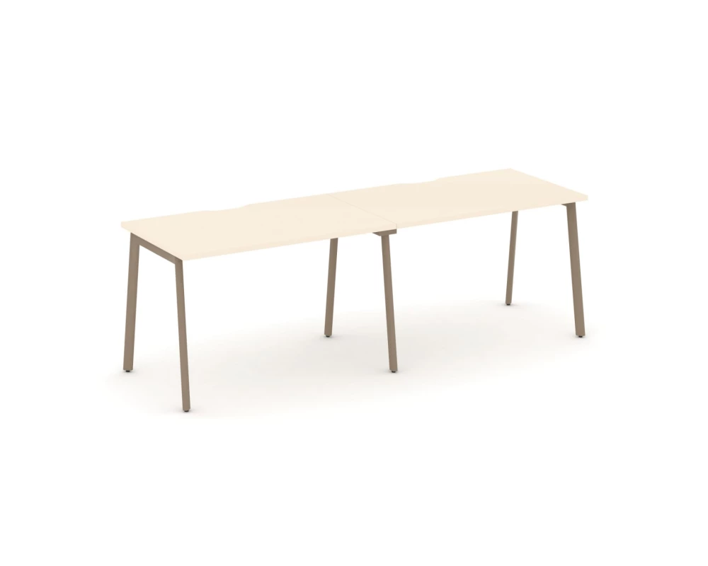 Рабочая станция на 2 места с вырезом на плоскоовальной трубе 236x73x75 Estetica