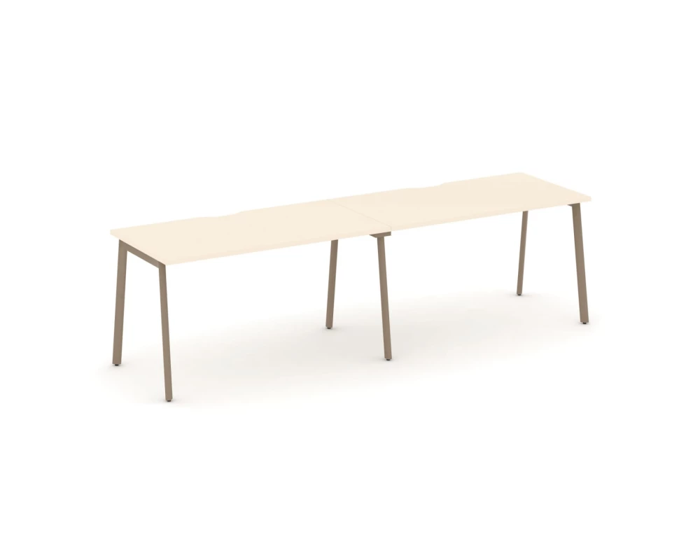 Рабочая станция на 2 места с вырезом на плоскоовальной трубе 276x73x75 Estetica