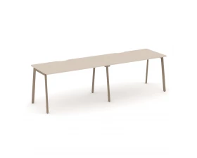 Рабочая станция на 2 места с вырезом на плоскоовальной трубе 276x73x75 Estetica images