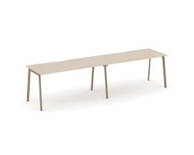 Рабочая станция на 2 места с вырезом на плоскоовальной трубе 316x73x75 Эстетика / Estetica images