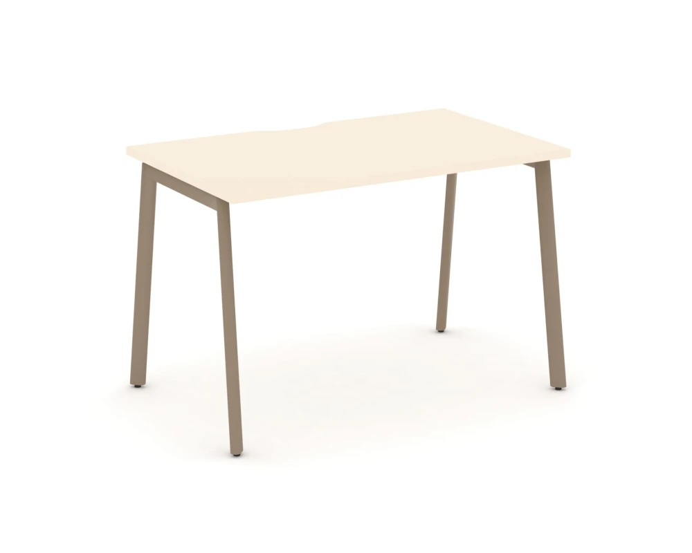 Стол рабочий с вырезом на плоскоовальной трубе 118x73x75 Эстетика / Estetica