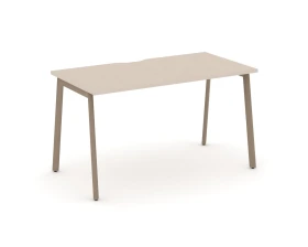 Стол рабочий с вырезом на плоскоовальной трубе 138x73x75 Эстетика / Estetica images