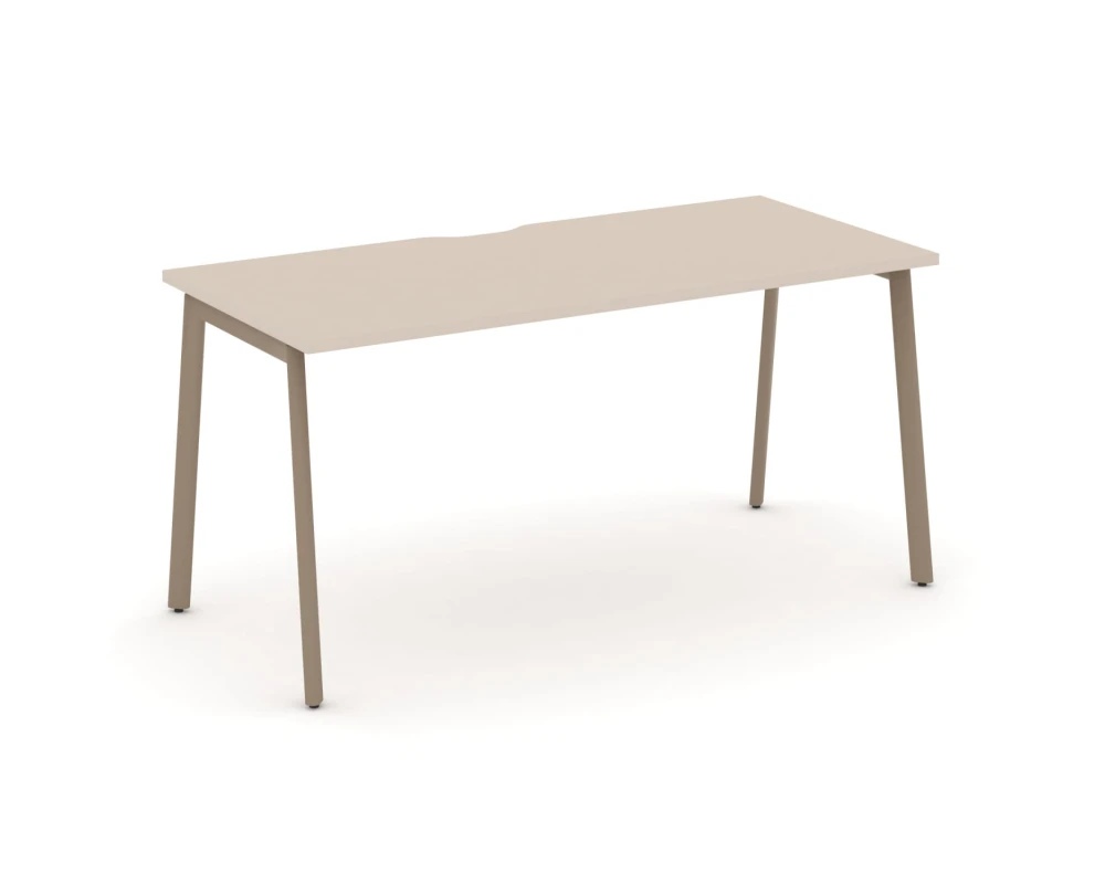 Стол рабочий с вырезом на плоскоовальной трубе 158x73x75 Эстетика / Estetica