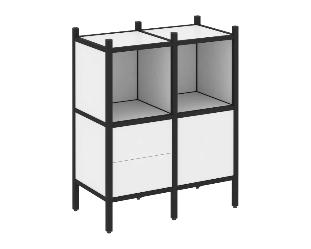 Прямой стеллаж L-02 862x446x1047 Лофт / Loft