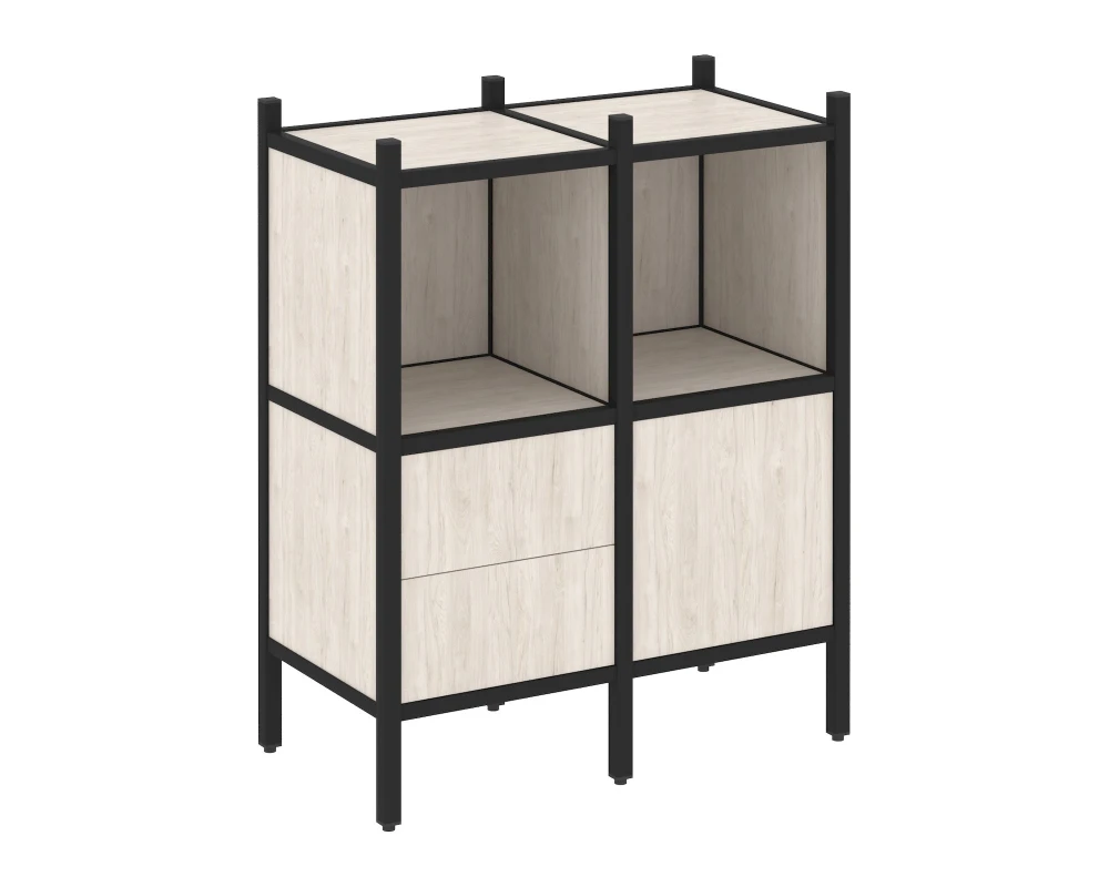 Прямой стеллаж L-02 862x446x1047 Лофт / Loft