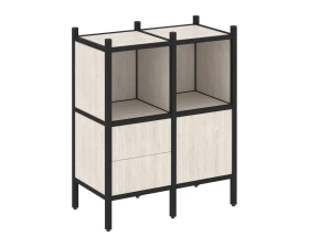 Прямой стеллаж L-02 862x446x1047 Лофт / Loft images