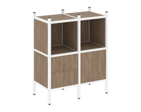 Прямой стеллаж L-02 862x446x1047 Лофт / Loft images