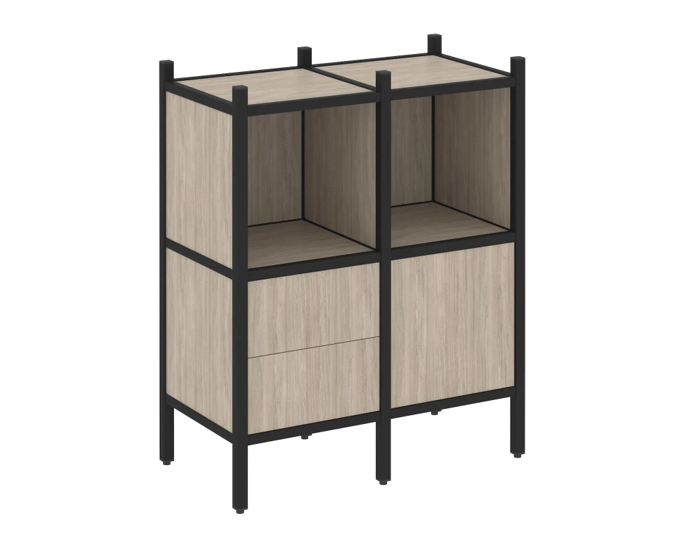 Прямой стеллаж L-02 862x446x1047 Лофт / Loft