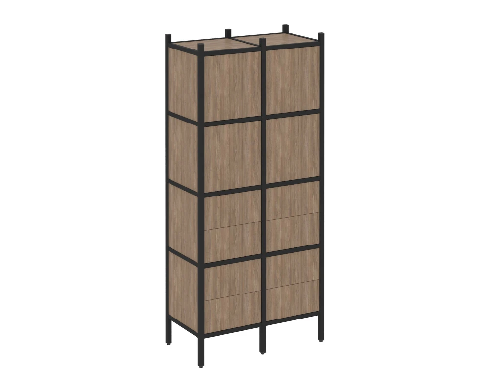 Прямой стеллаж L-04 862x446x1869 Лофт / Loft