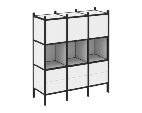 Прямой стеллаж L-08 1278x446x1458 Лофт / Loft images