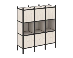 Прямой стеллаж L-08 1278x446x1458 Лофт / Loft images