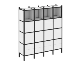 Прямой стеллаж L-09 1694x446x1869 Лофт / Loft images