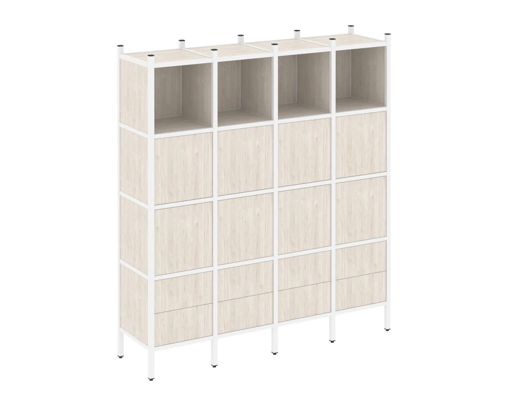 Прямой стеллаж L-09 1694x446x1869 Лофт / Loft