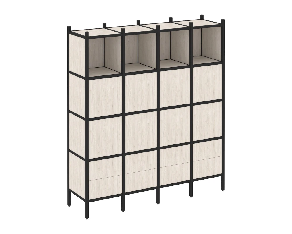 Прямой стеллаж L-09 1694x446x1869 Лофт / Loft