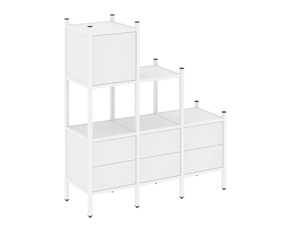 Прямой стеллаж L-12 1278x446x1458 Лофт / Loft