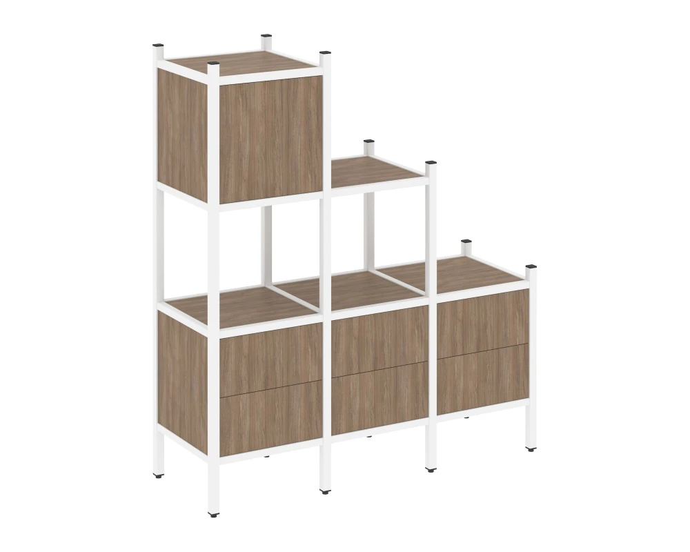 Прямой стеллаж L-12 1278x446x1458 Лофт / Loft