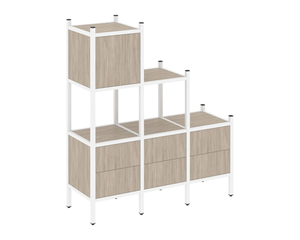 Прямой стеллаж L-12 1278x446x1458 Лофт / Loft