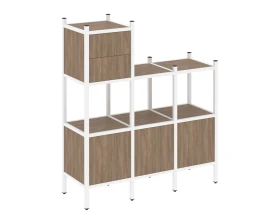 Прямой стеллаж L-13 1278x446x1458 Лофт / Loft images