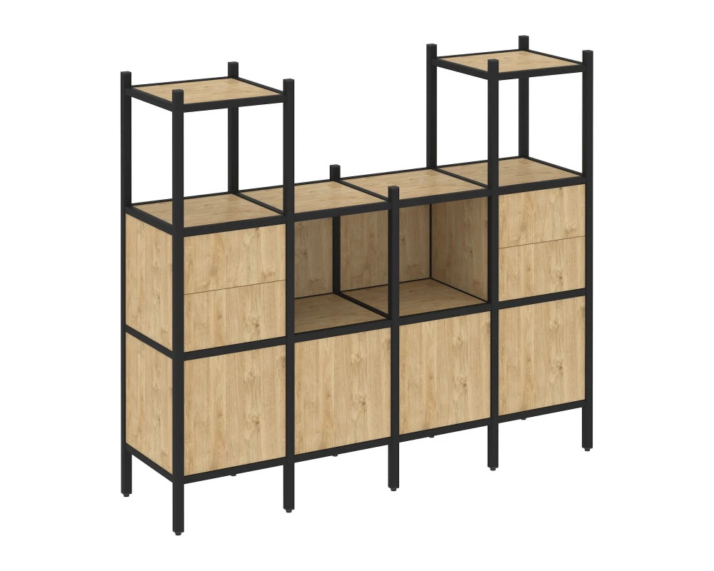 Прямой стеллаж L-14 1694x446x1458 Лофт / Loft