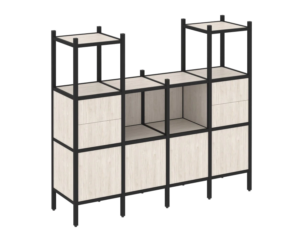 Прямой стеллаж L-14 1694x446x1458 Лофт / Loft