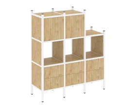 Прямой стеллаж L-15 1278x446x1458 Лофт / Loft images