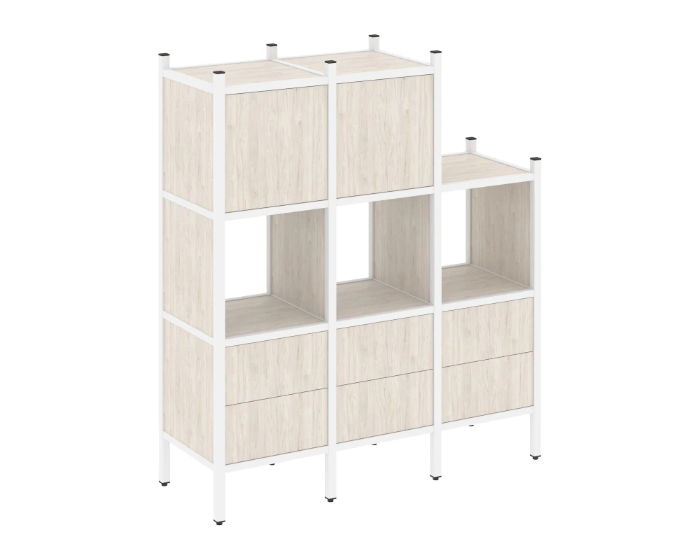 Прямой стеллаж L-15 1278x446x1458 Лофт / Loft